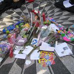 The annual makeshift memorial grows at Strawberry Fields.